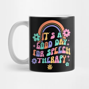 Groovy Its Good For Speech Therapy Smile Face Mug